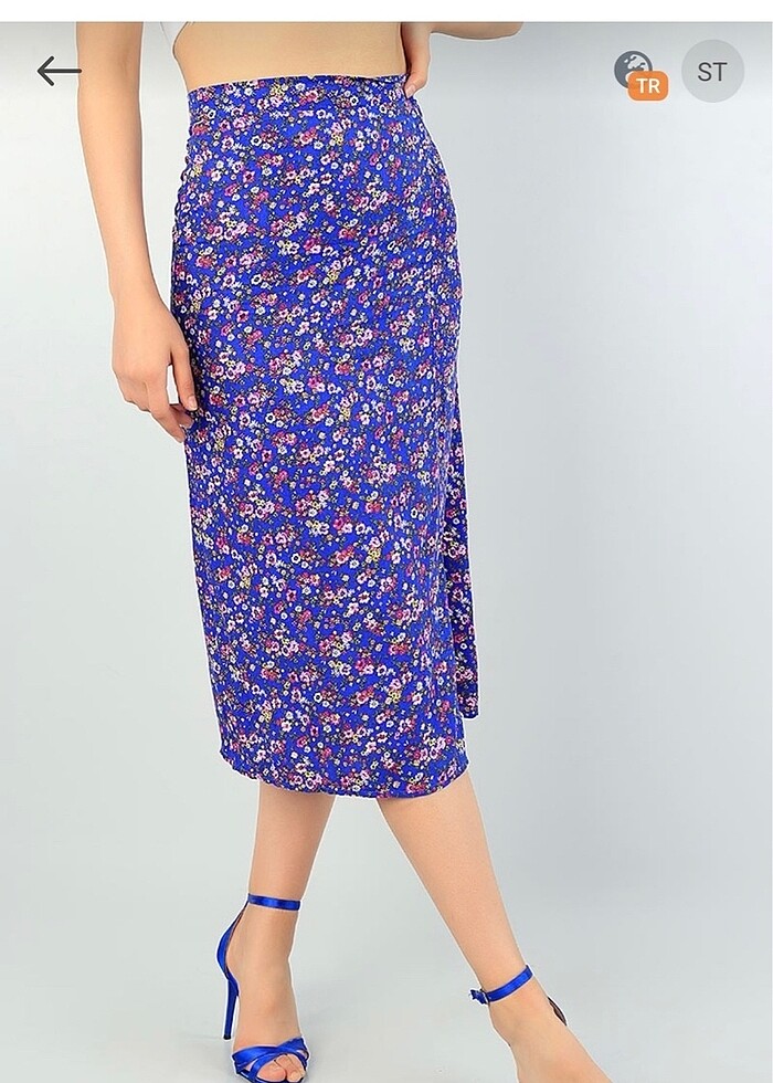 Yırtmaclı etek yan iç fermuar detaylı - Görsel 2