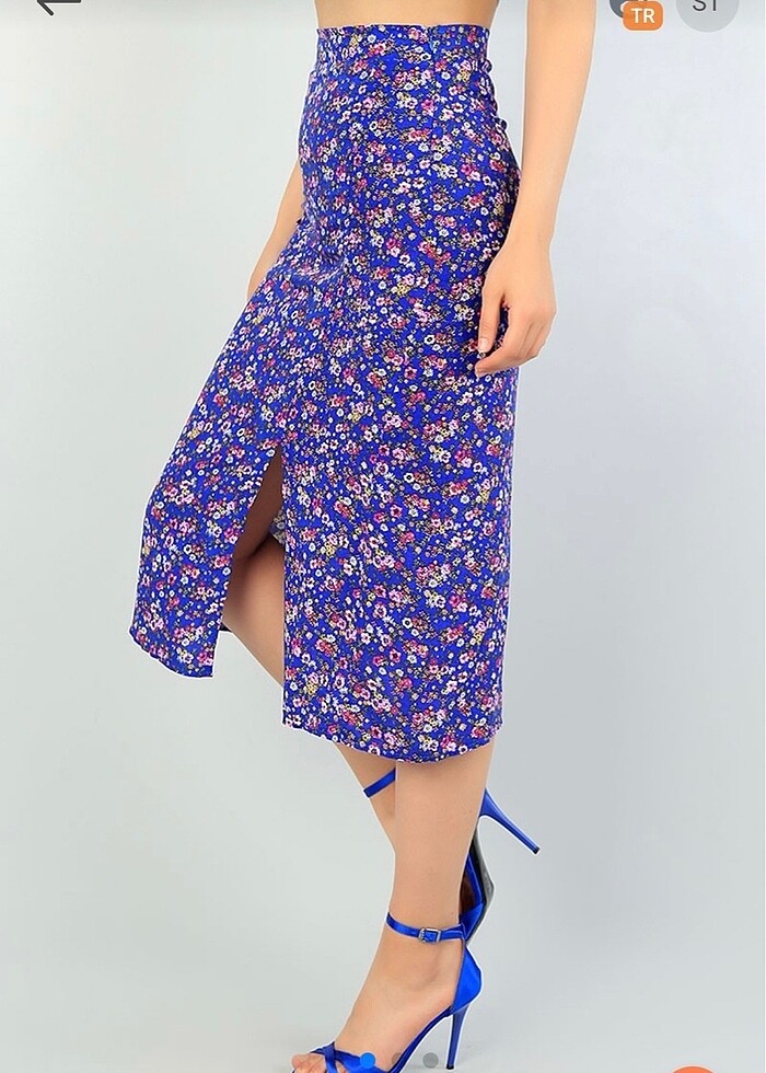 Yırtmaclı etek yan iç fermuar detaylı - Görsel 3