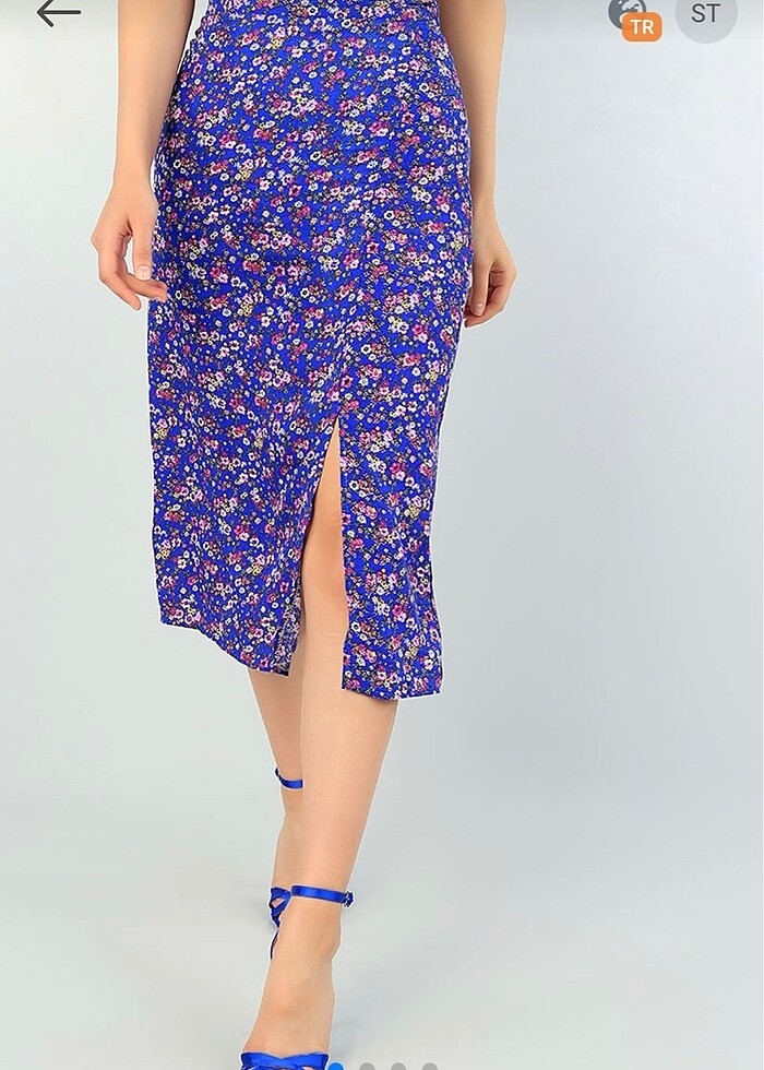 Yırtmaclı etek yan iç fermuar detaylı - Görsel 4