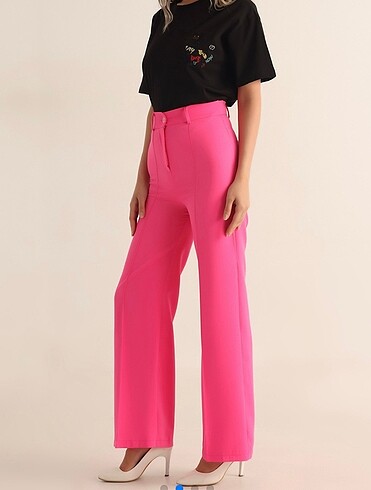 Diğer Fuşya palazzo pantalon