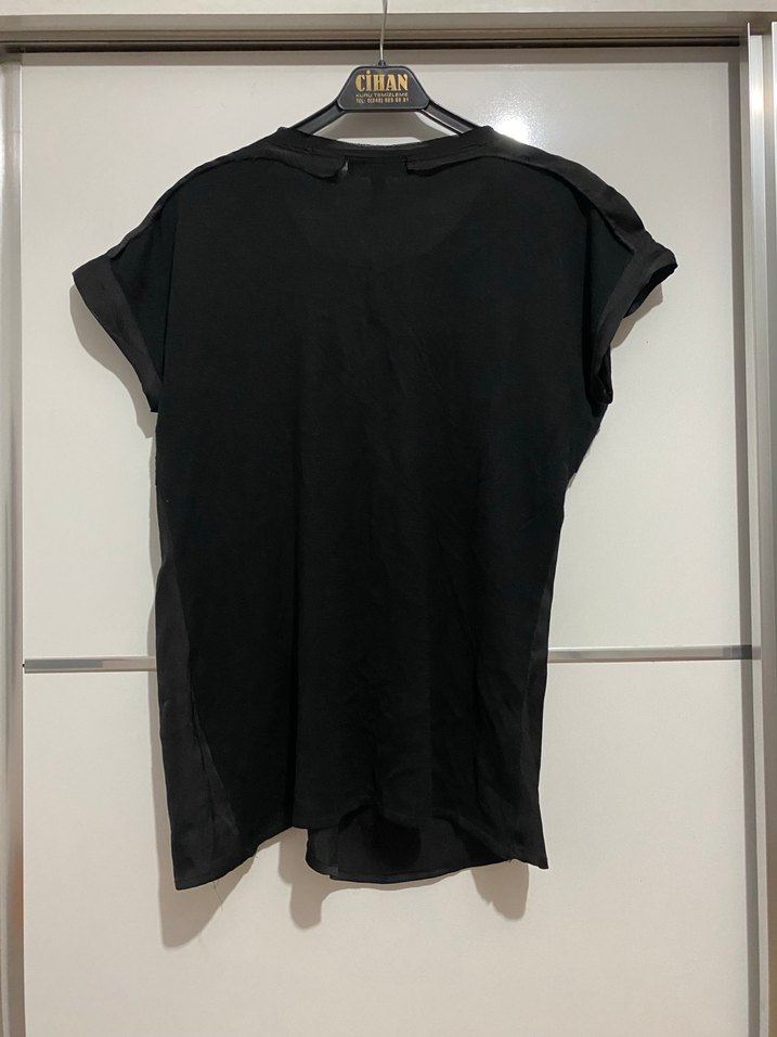 Siyah Fırfırlı Kadın Bluz - Görsel 5