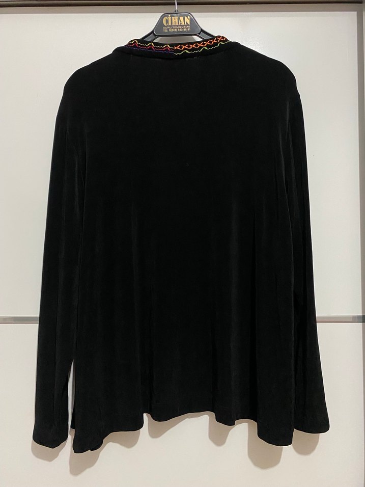 Uzun Kollu Boncuk İşlemeli Bohem Kadın Hırka - Görsel 3