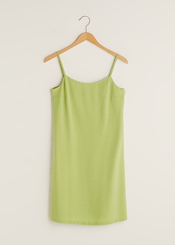 LCW Vision Askılı Düz Viskon Karışımlı Kumaş Kadın Elbise - Görsel 6