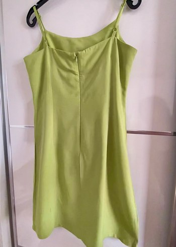 Yazlık Şık ve Zarif Yeşil Mini Elbise - Fermuarlı Model - Görsel 3