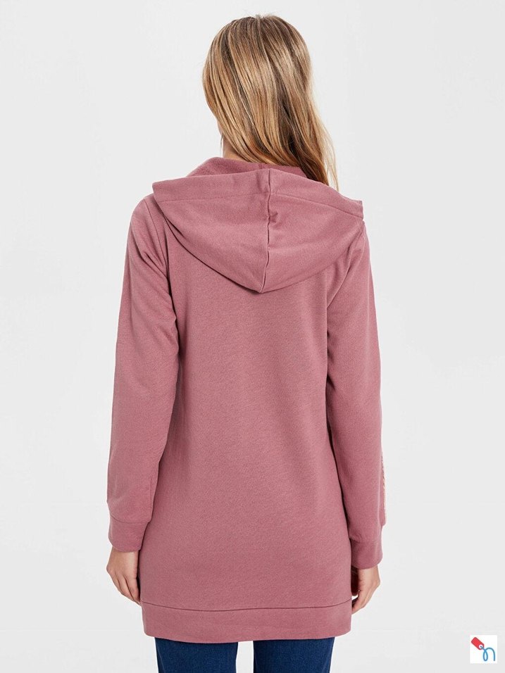 LC Waikiki Gül Kurusu Kapüşonlu Sweatshirt - Görsel 4