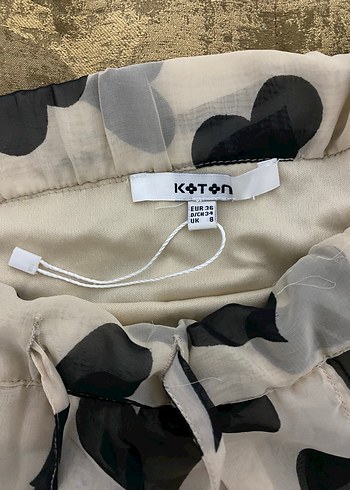Koton Drapeli Uzun Bej Kadın Etek