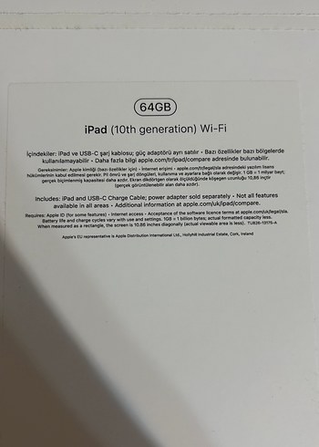 Apple İpad 10. nesil 64 gb