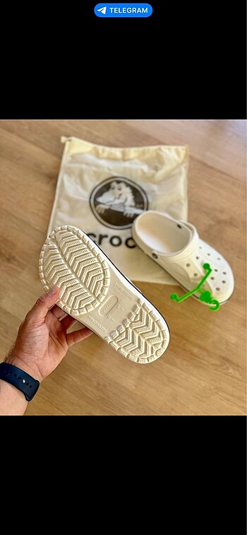 38 Beden beyaz Renk Crocs Bayaband Beyaz Siyah
