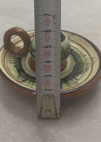 Beden haki Renk Sırlı Çömlek Şamdan