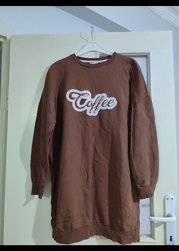 Kahverengi Uzun Kollu Kadın Sweatshirt