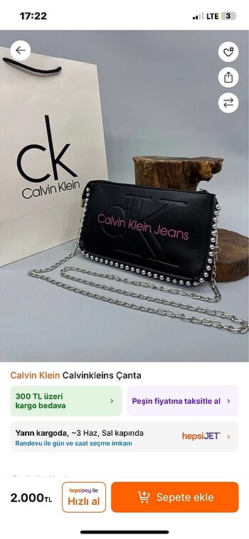  Beden calvin klein canta