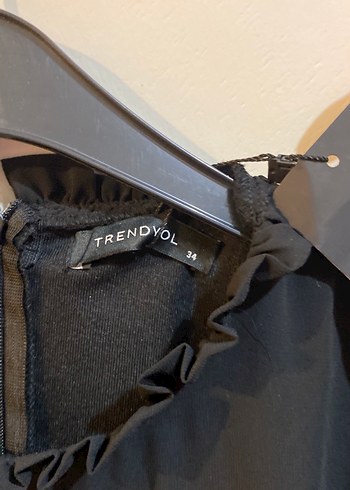 Siyah Şifon Elbise Trendyol - Görsel 2