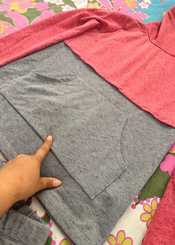 Gri Kız Eşofman Takımı Yumuşak Kumaşlı - Görsel 8