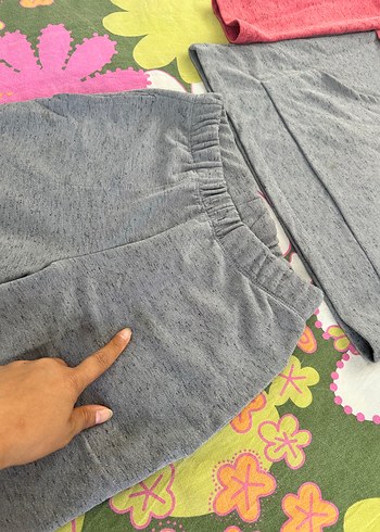 Gri Kız Eşofman Takımı Yumuşak Kumaşlı - Görsel 7