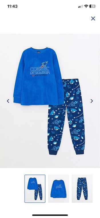 LCW erkek çocuk polar pijama takımı