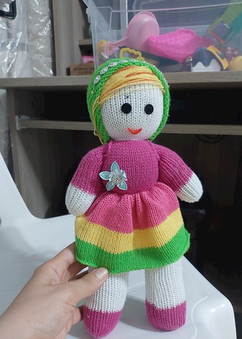 Renkli Örgü El Yapımı oyuncak Bebek