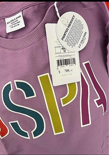Us Polo kız çocuk sweatshirt