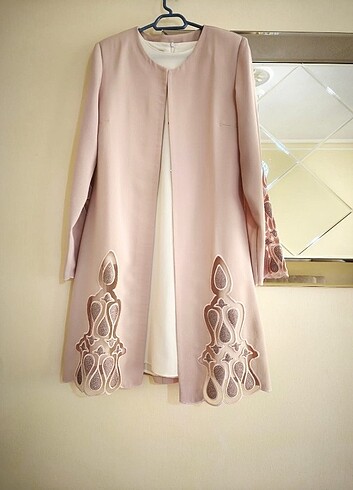 Toz pembe tunik ikili - Görsel 3