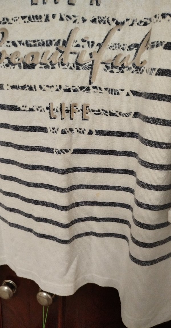 Gri Çizgili Hamile Uzun Kollu Tişört - Görsel 4