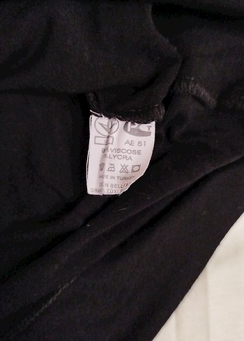 Düğmeli Siyah Hamile Uzun Kollu Tişört - Görsel 5