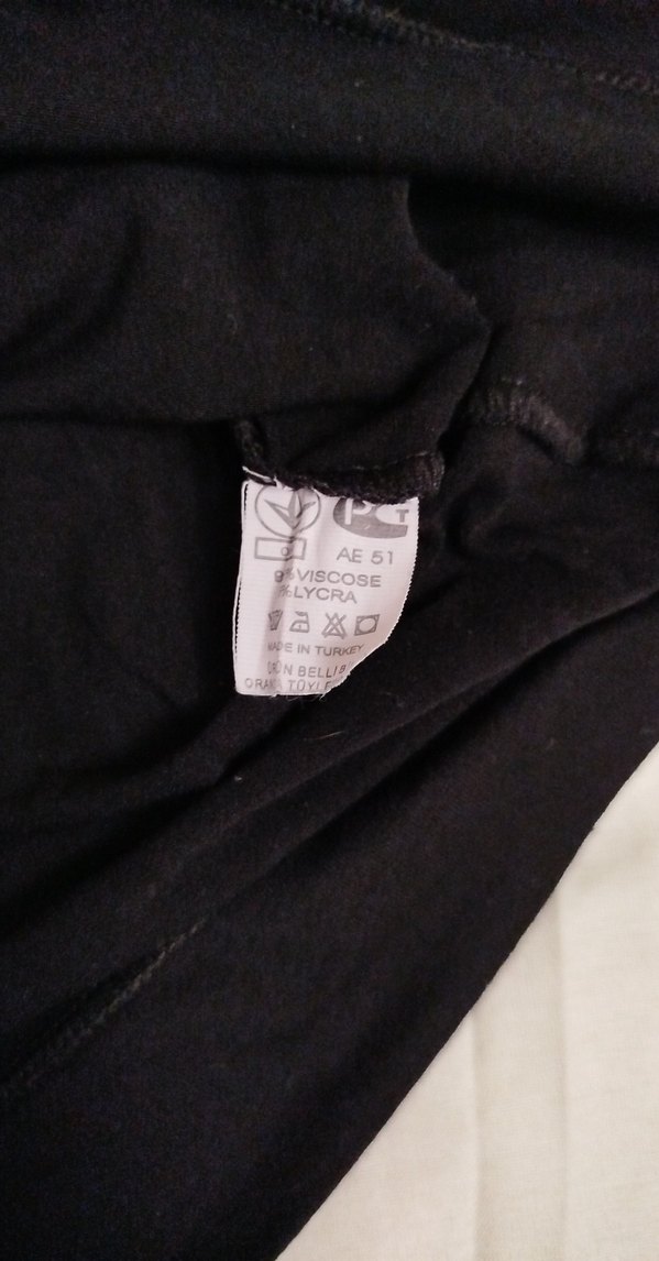 Düğmeli Siyah Hamile Uzun Kollu Tişört - Görsel 5