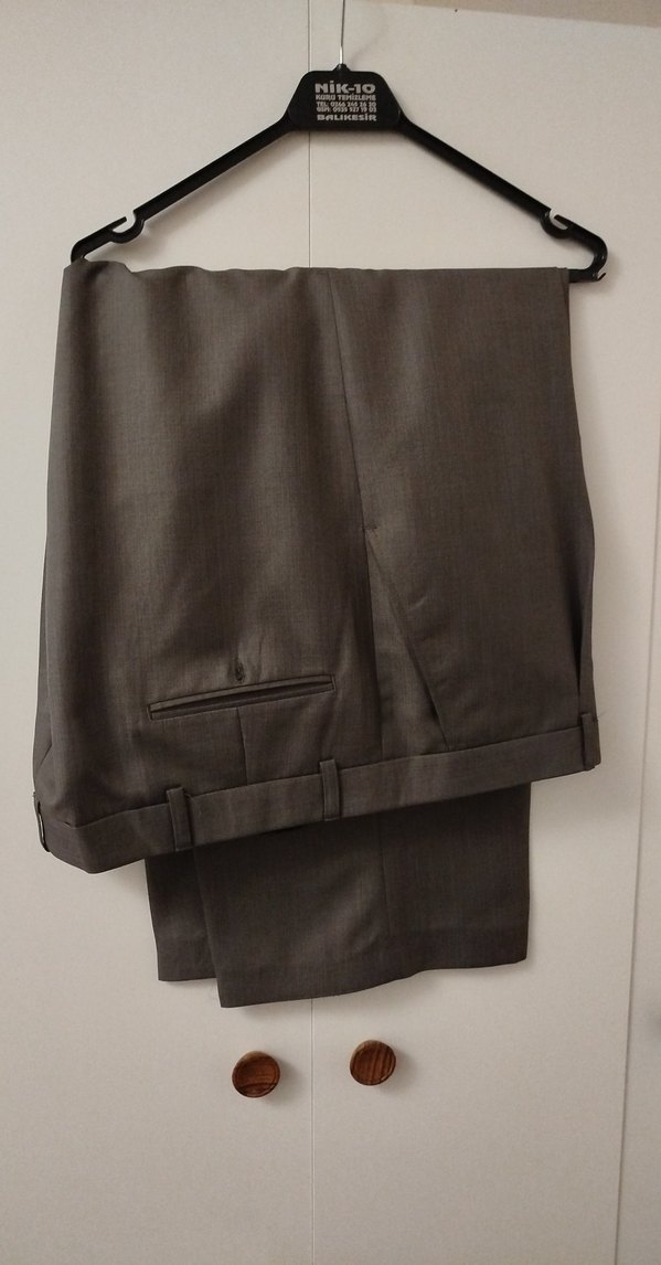 Gri Erkek Ofis Pantolonu Regular Fit - Görsel 2