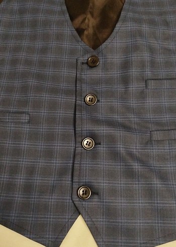 Düğmeli Lacivert Erkek Yelek - Görsel 3