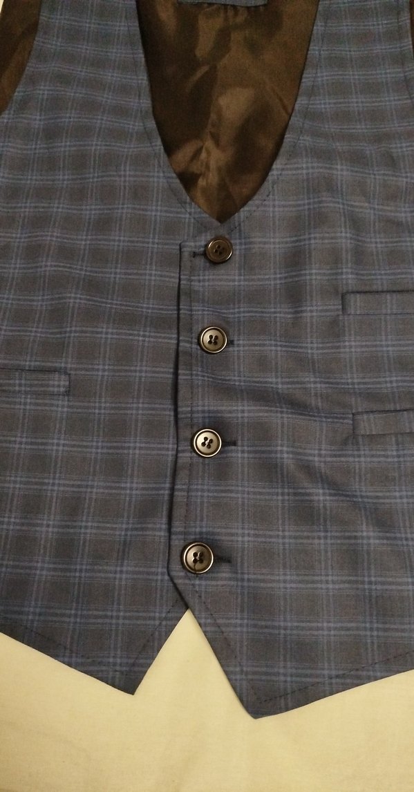 Düğmeli Lacivert Erkek Yelek - Görsel 3