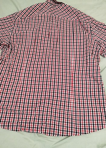 Kısa Kollu Kırmızı Kareli Erkek Gömlek - Görsel 4