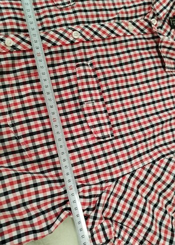 Kısa Kollu Kırmızı Kareli Erkek Gömlek - Görsel 3