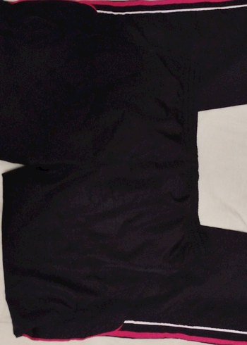 Fermuarlı cepli, Pembe Şeritli Kadın Eşofman Altı - Görsel 5