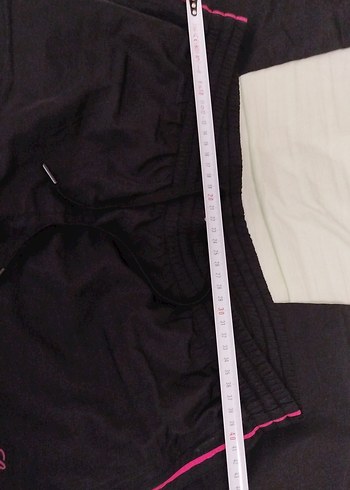 Fermuarlı cepli, Pembe Şeritli Kadın Eşofman Altı - Görsel 2