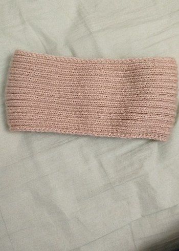 Bej Örgü Kadın Saç Bandı - Görsel 2