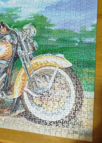 Beden Renk Renkli Motosikletli Adam Puzzle