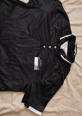 xl Beden Düğmeli Siyah Erkek Polo Tişört