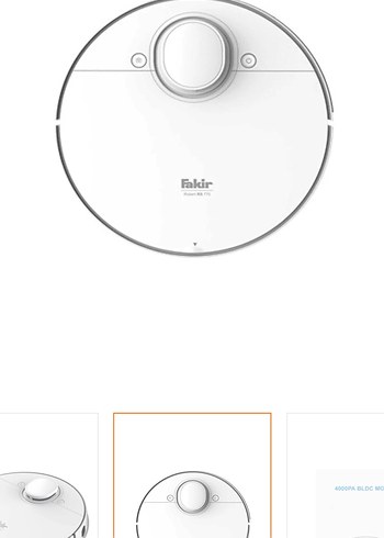 Fakir Robert RS 770 Beyaz Robot Süpürge - Görsel 3