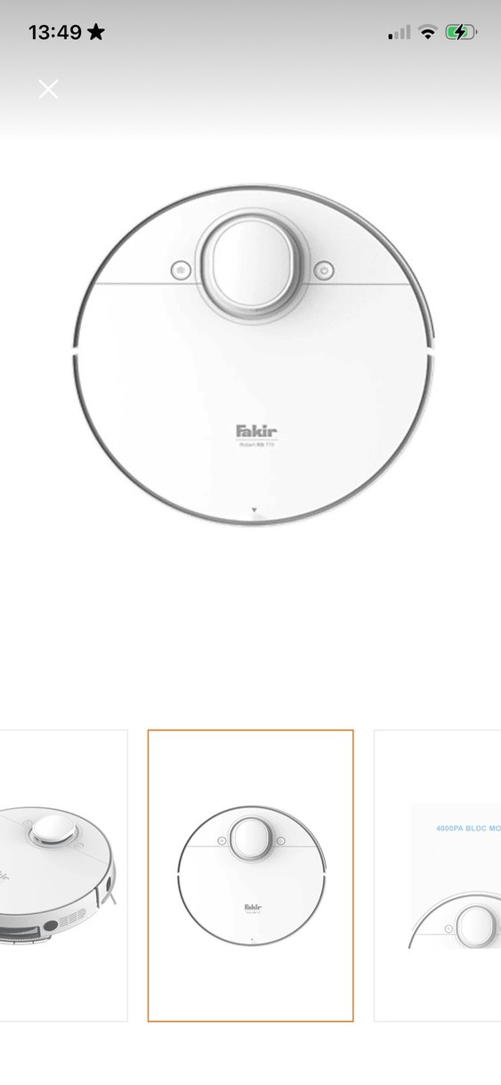 Fakir Robert RS 770 Beyaz Robot Süpürge - Görsel 3