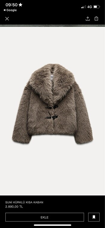 Zara kürk mont - Görsel 2