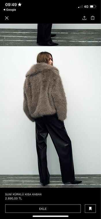 Zara kürk mont - Görsel 3