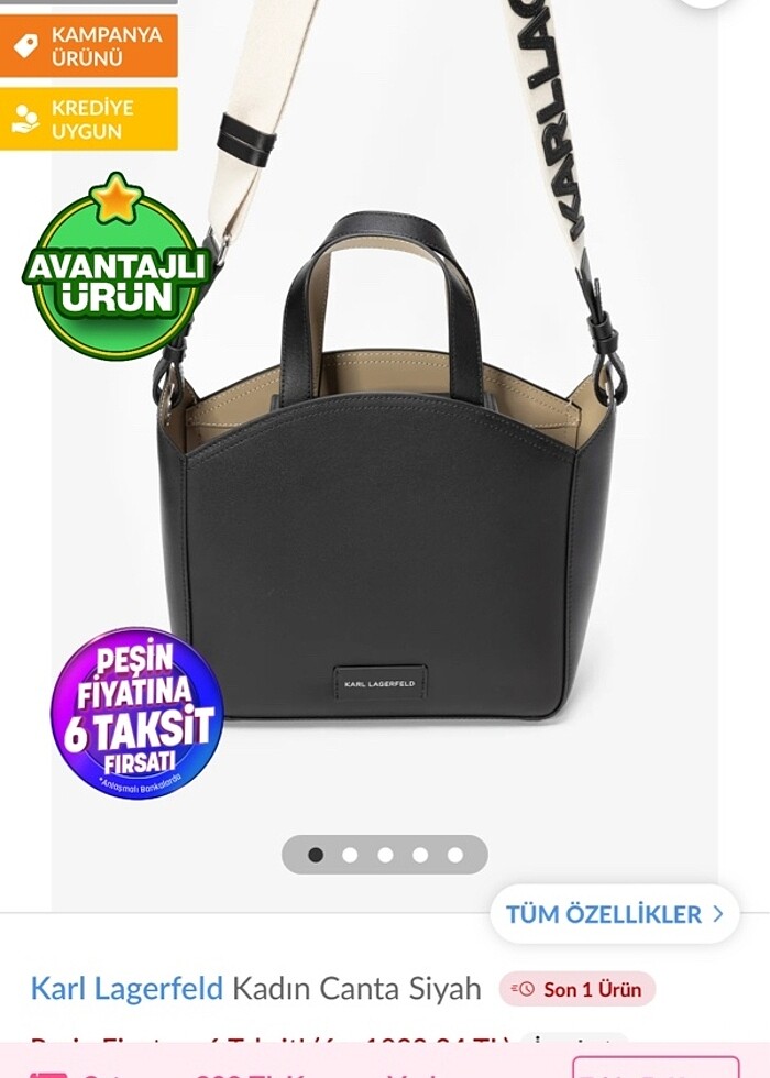 Karl lagerfeld kol çantası - Görsel 2