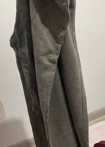 s Beden Gri Kadın Pamuklu Bol Kesim Sweatpant