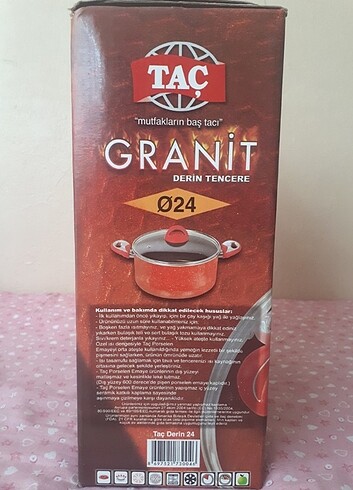 Taç TAÇ Granit Derin Tencere 24 cm