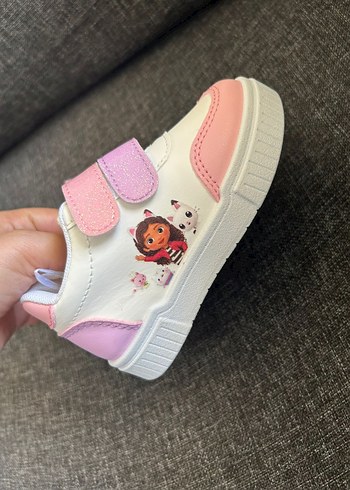 24 Beden Kız Çocuk Pembe Cırt Cırtlı Spor Ayakkabı