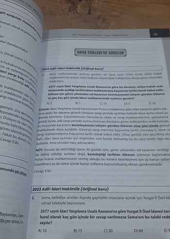Müessir Hakimlik Orijinal Çıkmış Soru Bankası 2024 - Görsel 2
