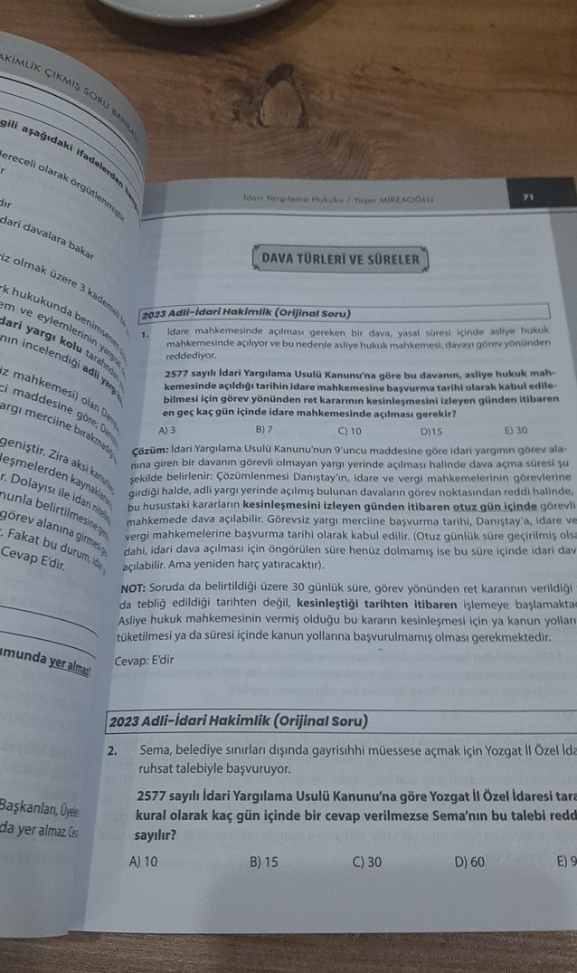 Müessir Hakimlik Orijinal Çıkmış Soru Bankası 2024 - Görsel 2