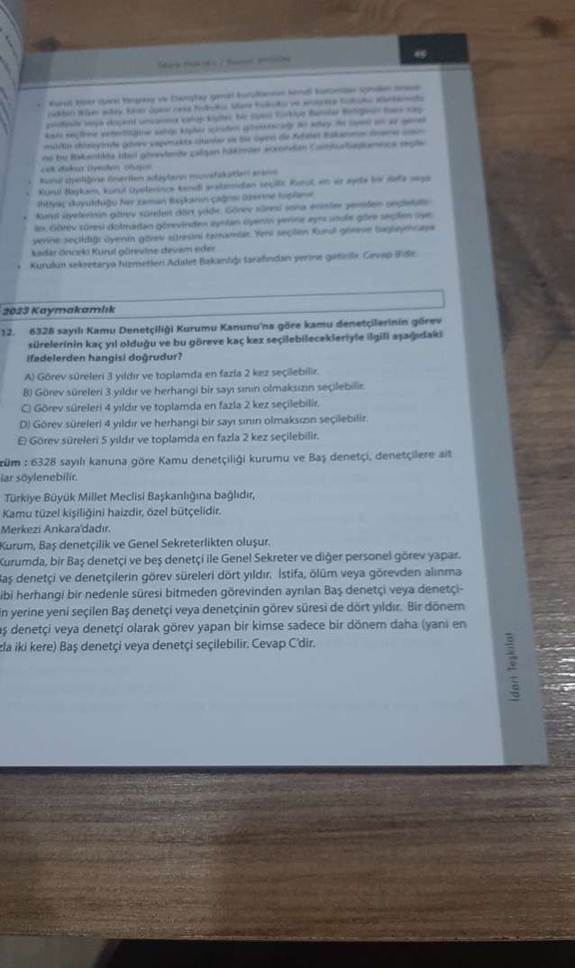 İdare Hukuku Hakimlik Soru Bankası 700 Sorulu - Görsel 2