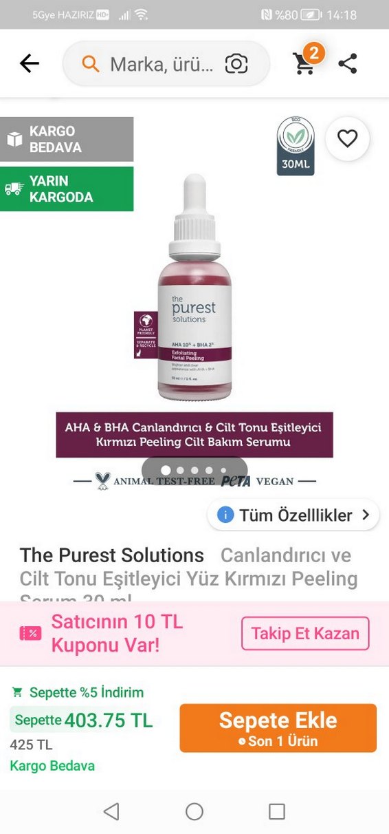 The Purest Solutions facial peeling - Görsel 4