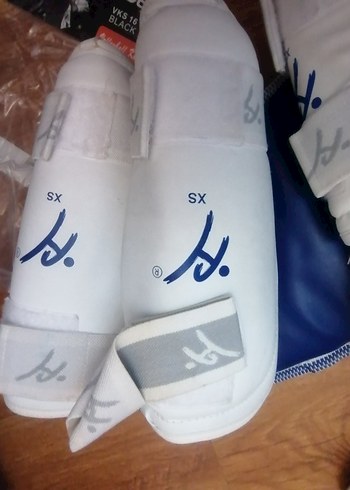 Taekvando malzemeleri full. Hasado Mavi Biker Kask Velcro Bantlı - Görsel 7