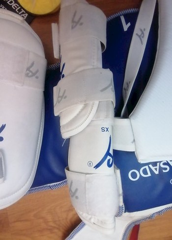 Taekvando malzemeleri full. Hasado Mavi Biker Kask Velcro Bantlı - Görsel 10