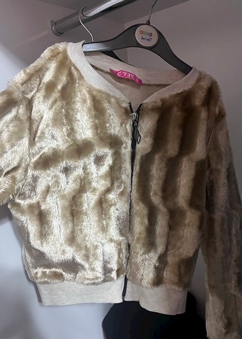 Bej Kadın Suni Kürk Bomber Ceket - Görsel 3